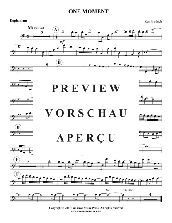 Product gallery: Page 7 of 8 One Moment (for my wife) , , Baritone/Trombone and Piano