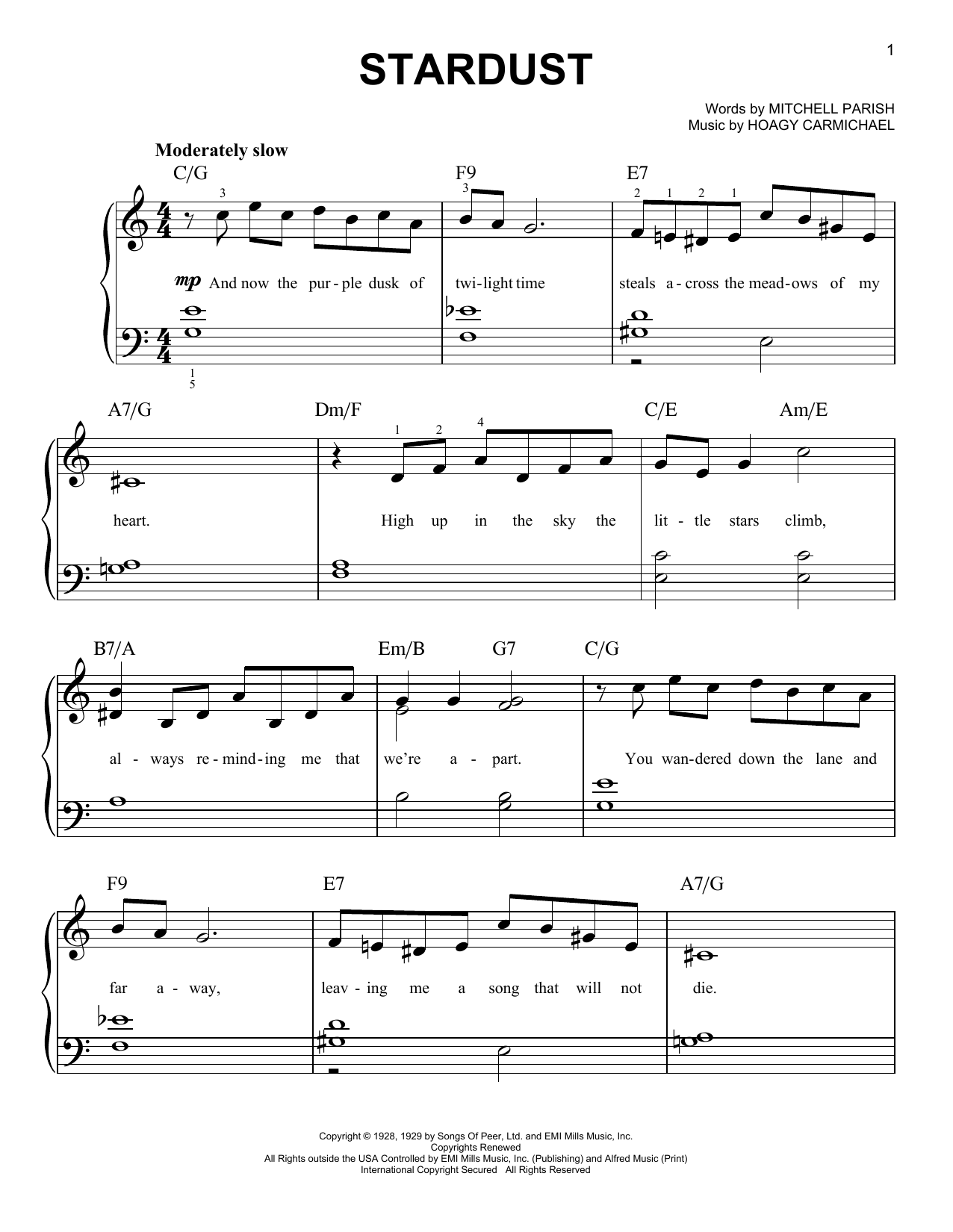 Produktgalerie: Seite 1 von 1 Stardust, Hoagy Carmichael, Klavier