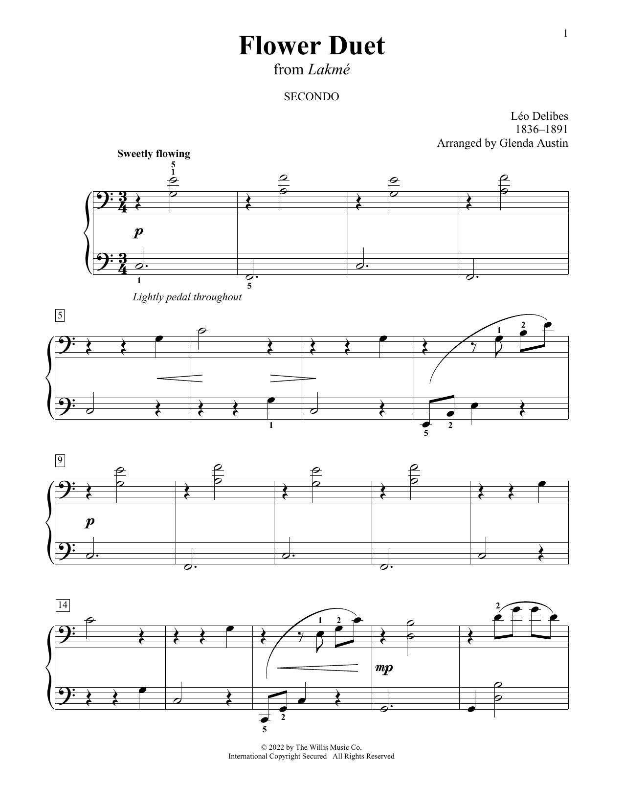 Product picture to: Flower Duet (from Lakmé) (arr. Glenda Austin)