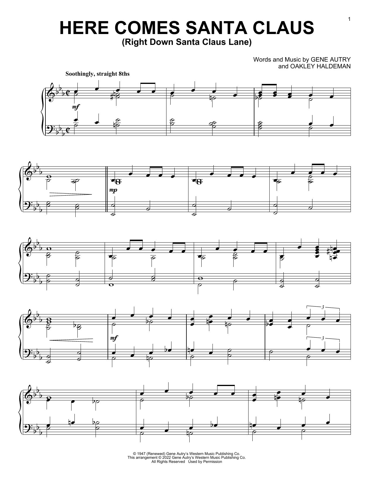 Produktbild zu: Here Comes Santa Claus (Right Down Santa Claus Lane)