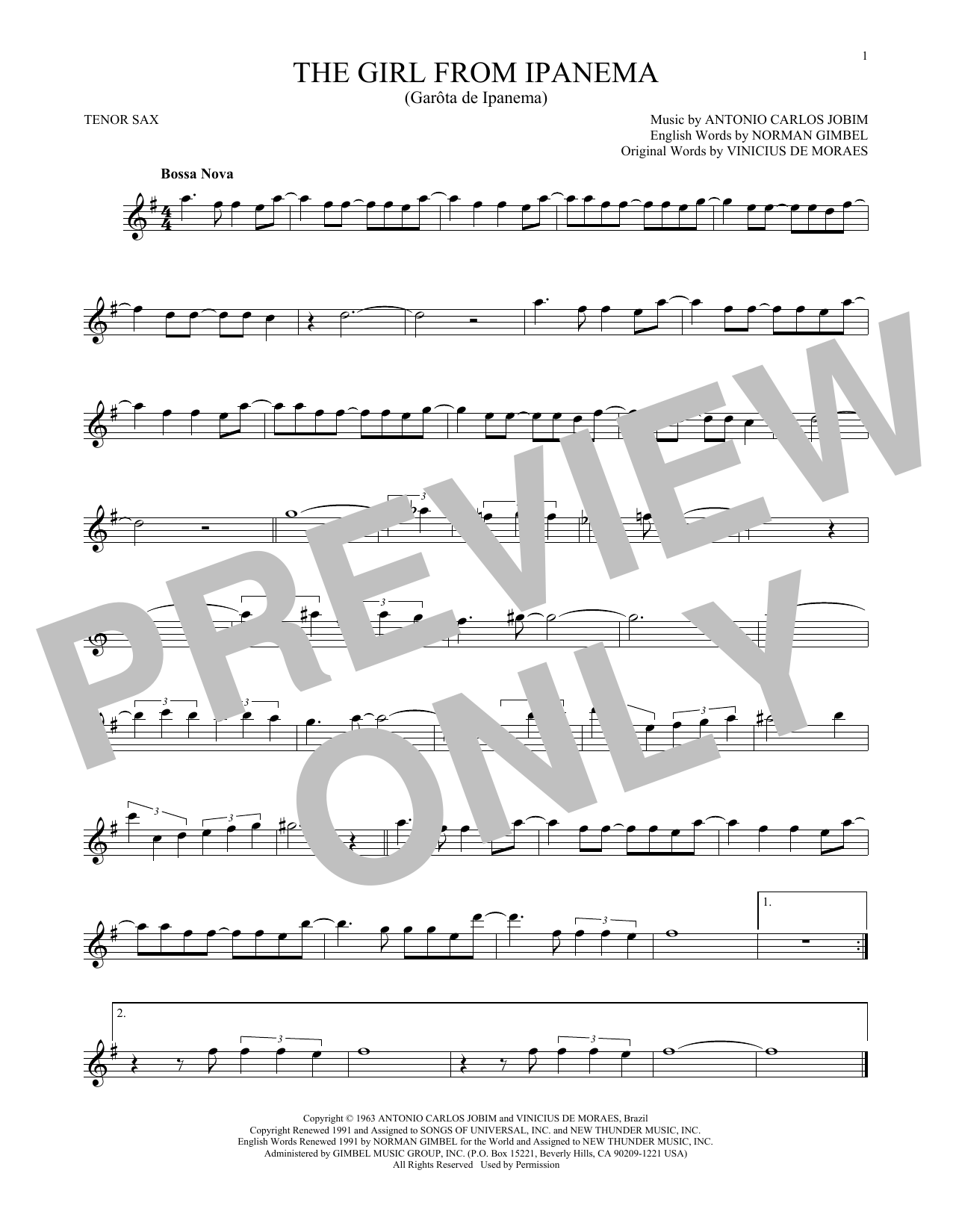 Product gallery: Page 1 of 1 The Girl From Ipanema, Antonio Carlos Jobim