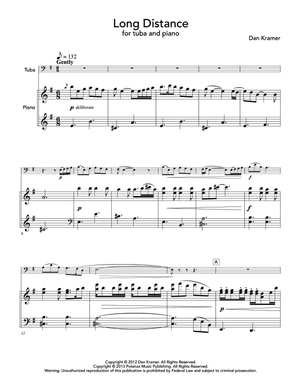 Produktgalerie: Seite 1 von 11 Long Distance, , (Tuba und Klavier)