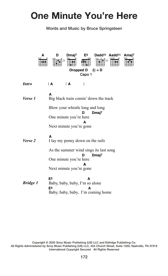 Produktgalerie: Seite 1 von 1 One Minute You're Here, Bruce Springsteen, Gitarre