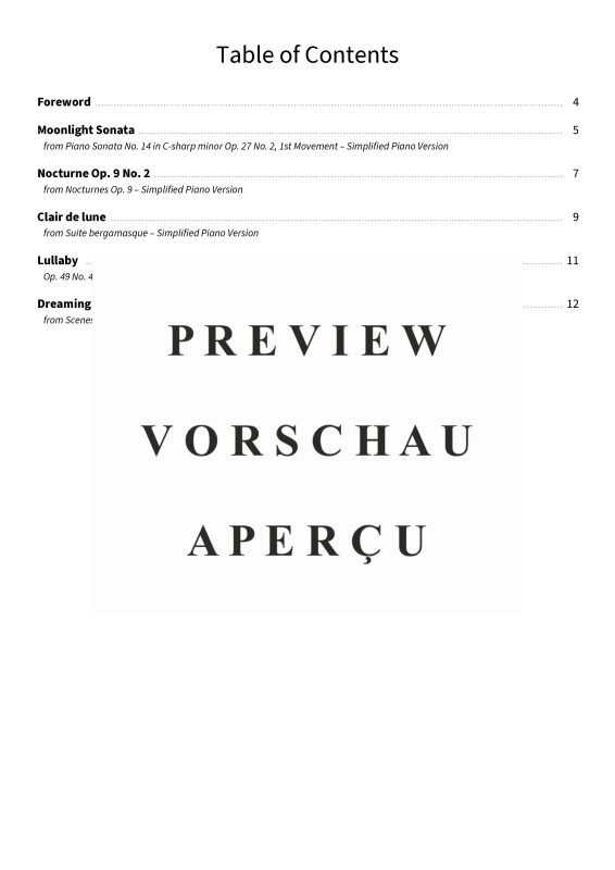gallery: Dreamlike Nocturnes - Simplified Piano Pieces for Inner Peace, , Klavier Solo