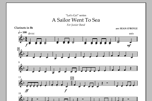 Produktbild zu:  A Sailor Went To Sea - Clarinet in Bb - 