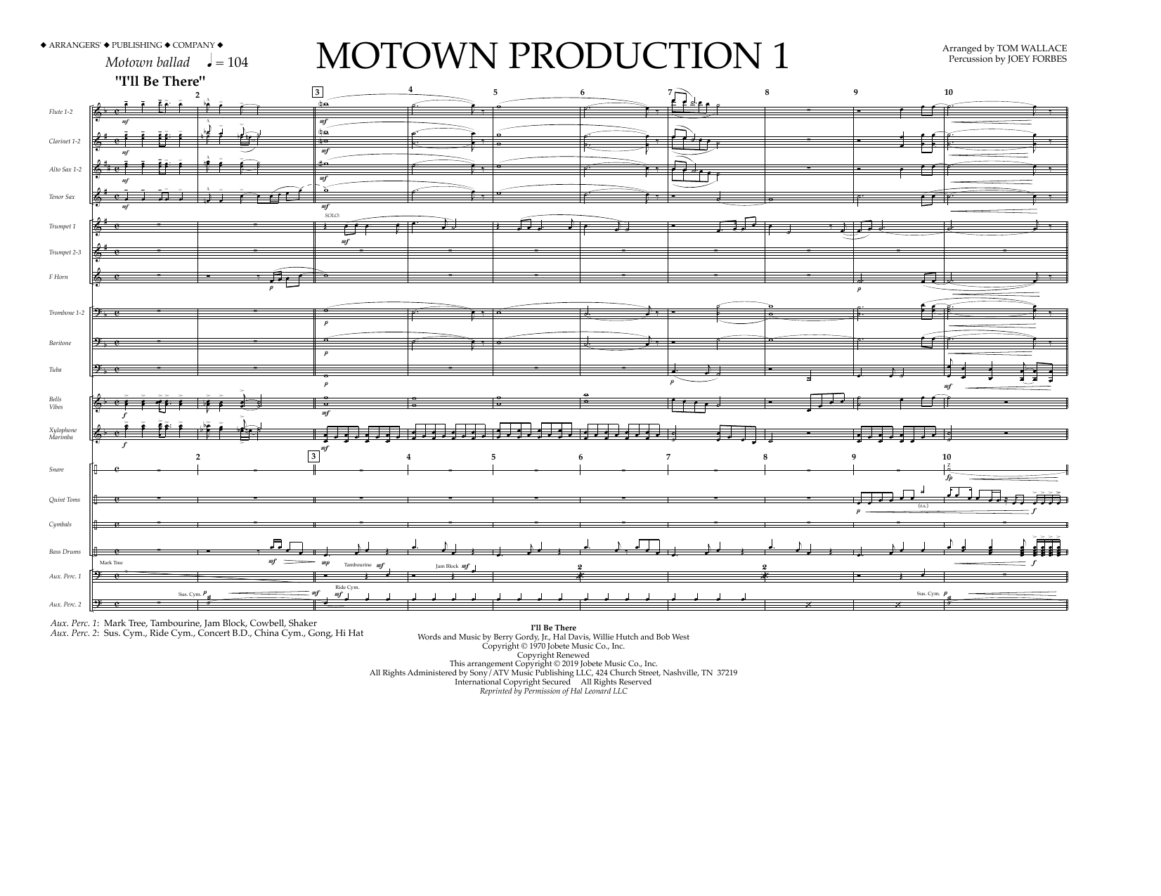 Product picture to: Motown Production 1(arr. Tom Wallace) - Full Score