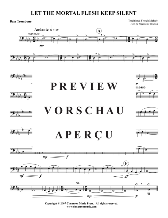 Product gallery: Page 4 of 7 Let All Mortal Flesh Keep Silent , , (Trombone Quartet)