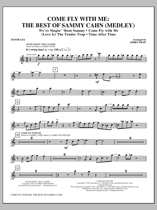 Product picture to: Come Fly With Me: The Best Of Sammy Cahn - Tenor Sax