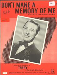 cover: Don't Make A Memory Of Me, Jimmy Kennedy