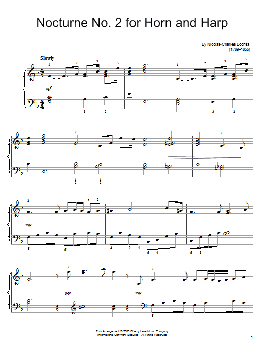 Product picture to: Nocture No. 2 for Horn and Harp