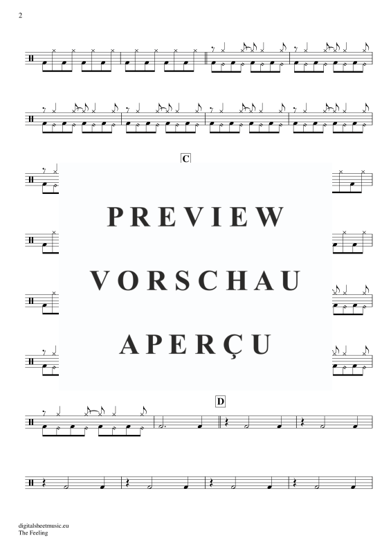 Product gallery: Page 3 of 4 The Feeling, Frequencies, Lost, (Drums)