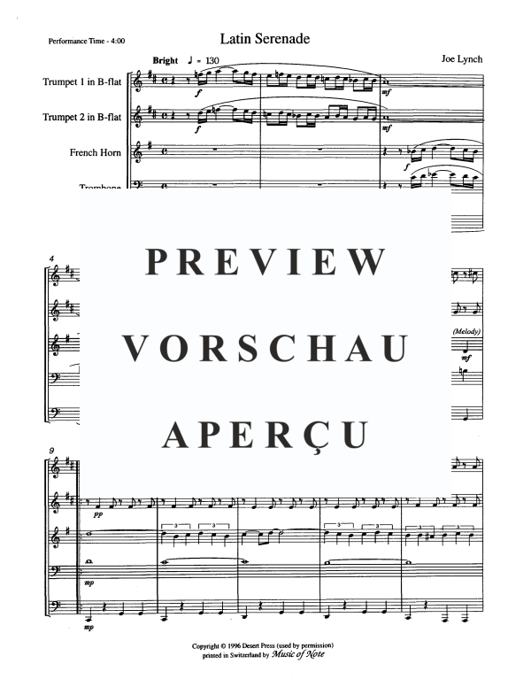 Product gallery: Page 3 of 11 Latin Serenade, , Brass Quintet