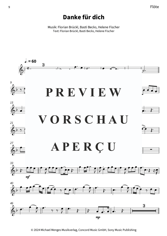 Produktgalerie: Seite 11 von 11 Danke für dich, Helene Fischer, (Holzbläser Quartett)
