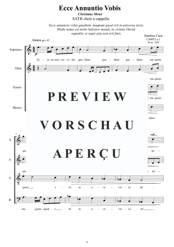 Product gallery: Page 2 of 8 Ecce Annuncio Vobis - Weihnachtsmotette, , Mixed Choir A Cappella