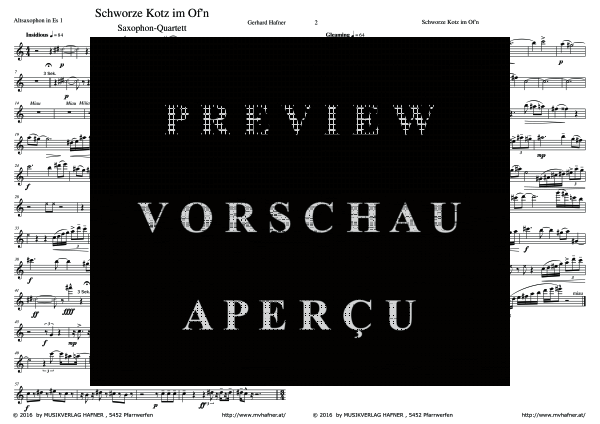 Product gallery: Page 11 of 11 Schworze Kotz im Ofn, , (Saxophone Quartet)