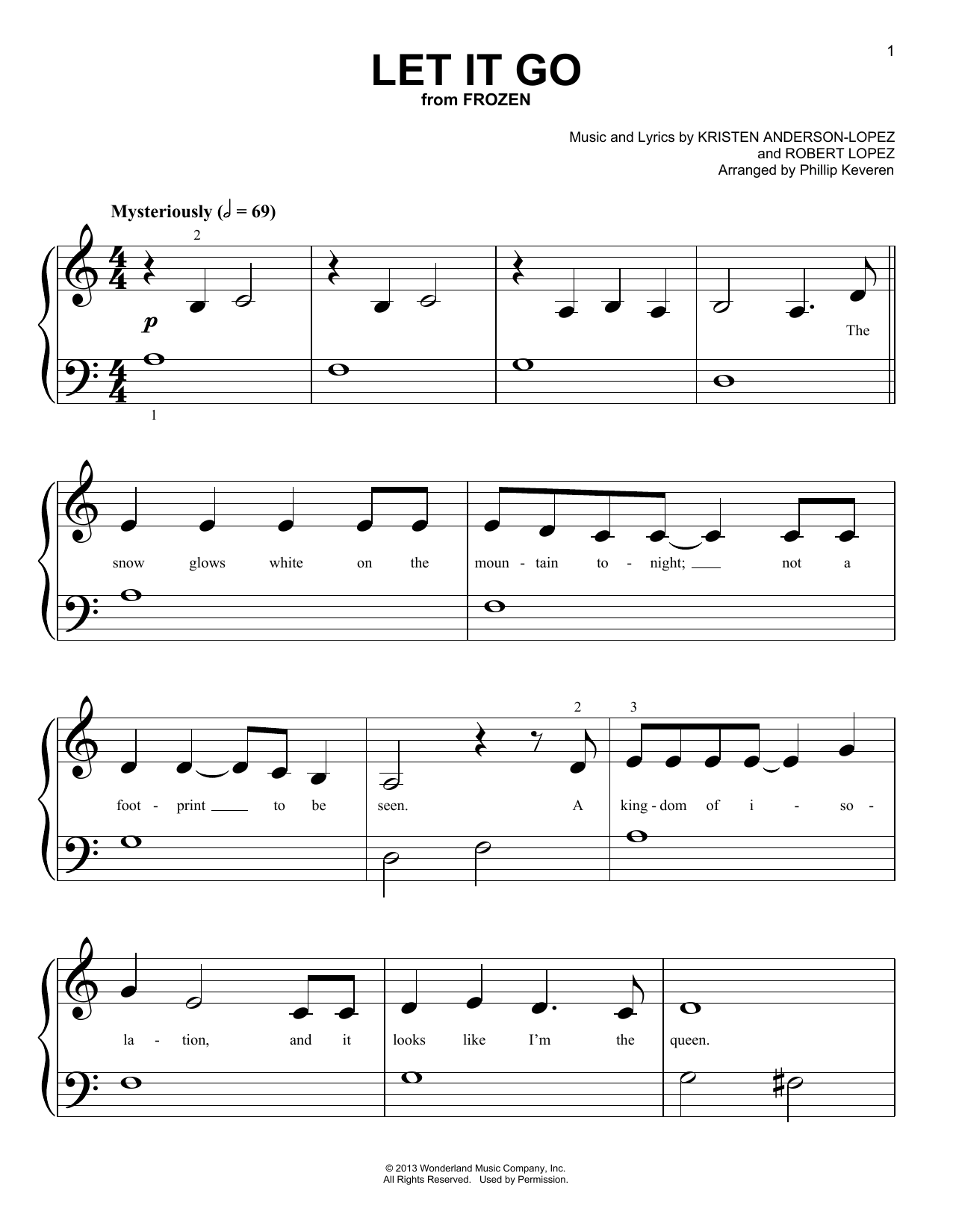 Produktbild zu: Let It Go (from Frozen) (arr. Phillip Keveren)