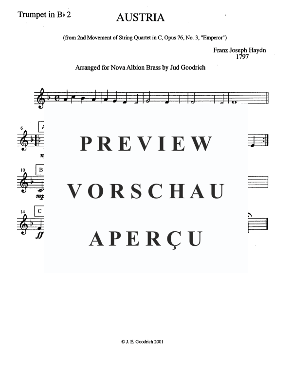 Product gallery: Page 5 of 9 Austria (Streichquartett in C Opus 76), , Brass Quintet