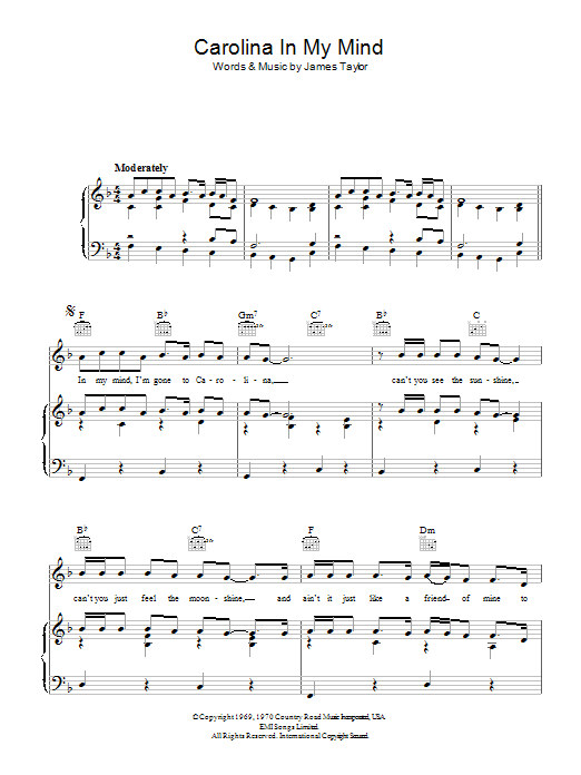 Produktbild zu:  Carolina In My Mind - James Taylor