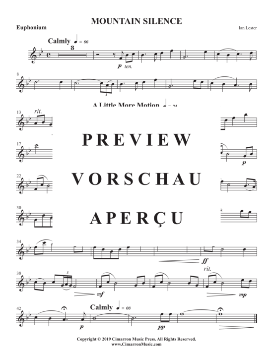 Product gallery: Page 7 of 7 Mountain Silence , , (euphonium + piano)