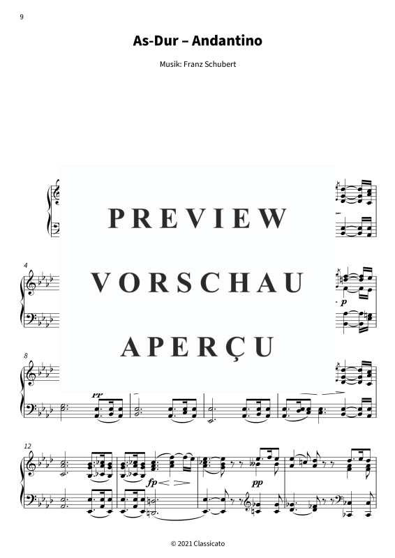 Produktgalerie: Seite 11 von 11 Moments musicaux D 780 (op. 94) - Sechs romantische Charakterstücke für Klavier, , Klavier Solo
