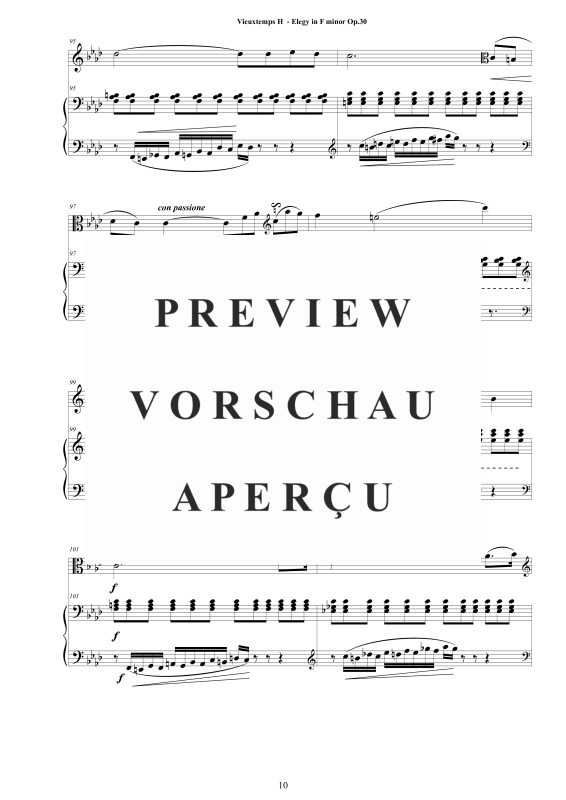 Product gallery: Page 11 of 11 Elegy in F-Moll Op.30, , Viola and Piano