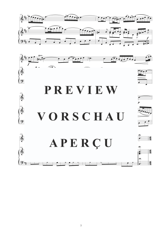 Produktgalerie: Seite 8 von 11 Flöten Sonate Nr. 2 in D-Dur BWV 1028, , Flöte und Cembalo/Klavier