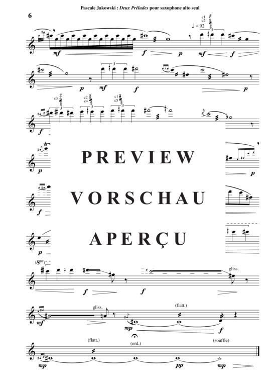 Product gallery: Page 7 of 11 Deux Préludes , , (Alto saxophone in E flat solo)