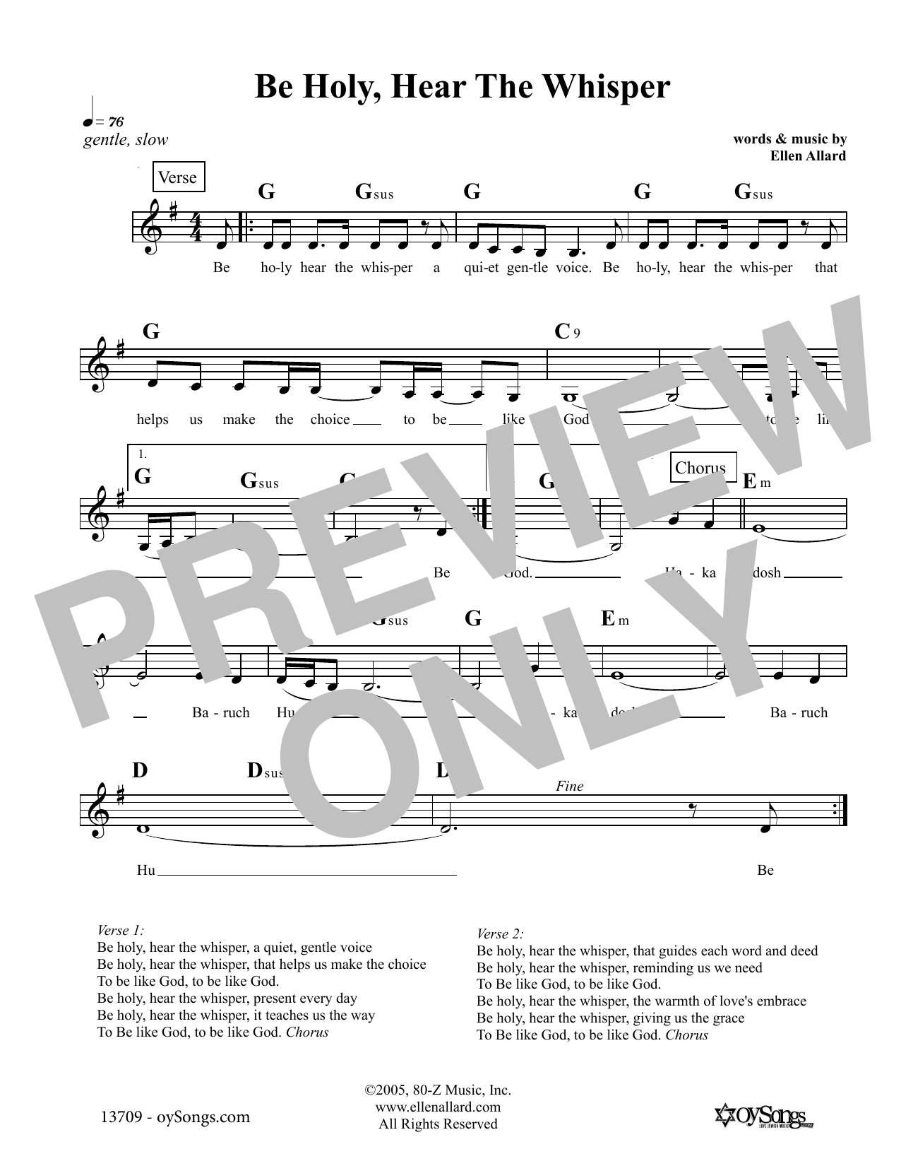 Product gallery: Page 1 of 1 Be Holy Hear the Whisper, Ellen Allard