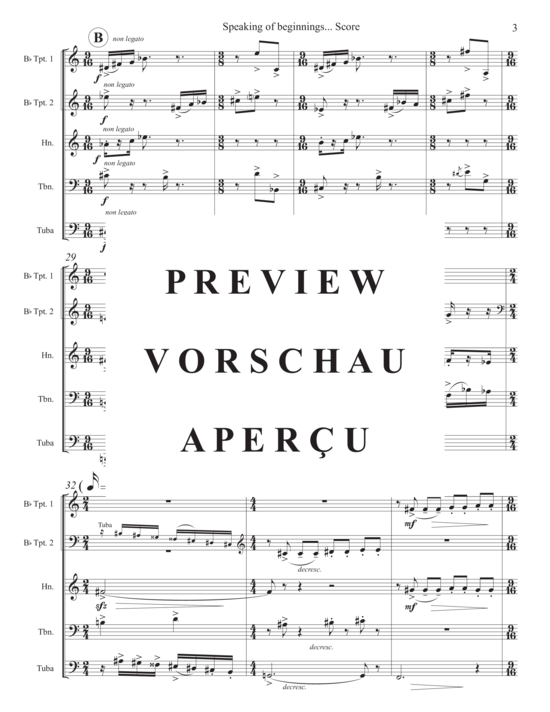 Produktgalerie: Seite 5 von 21 Speaking of Beginnings... , , (Blechbläser Quintett)