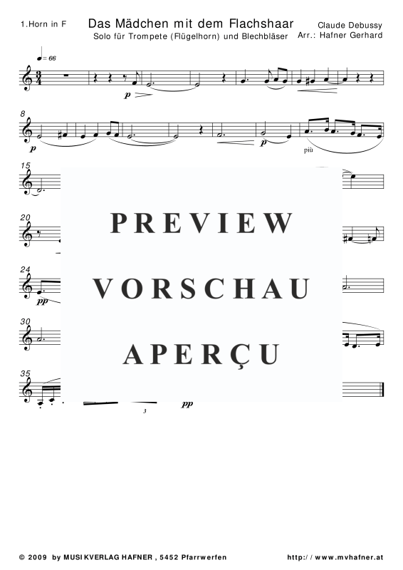 Produktgalerie: Seite 9 von 11 Das Mädchen mit dem Flachshaar, , (Blechbläser Quintett)