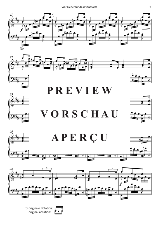 Product gallery: Page 5 of 12 Vier Lieder für das Pianoforte, op. 8 , , Piano Solo