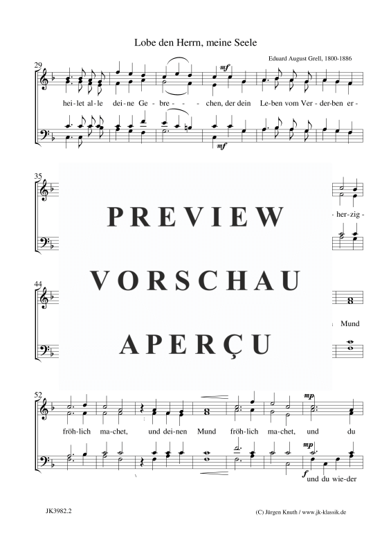 gallery: Lobe den Herrn, meine Seele, , (Gemischter Chor)
