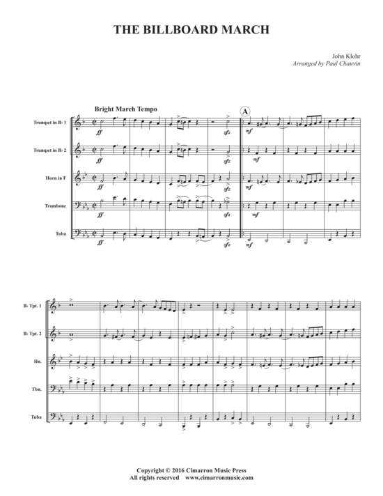 Produktbild zu: The Billboard March John Klohr