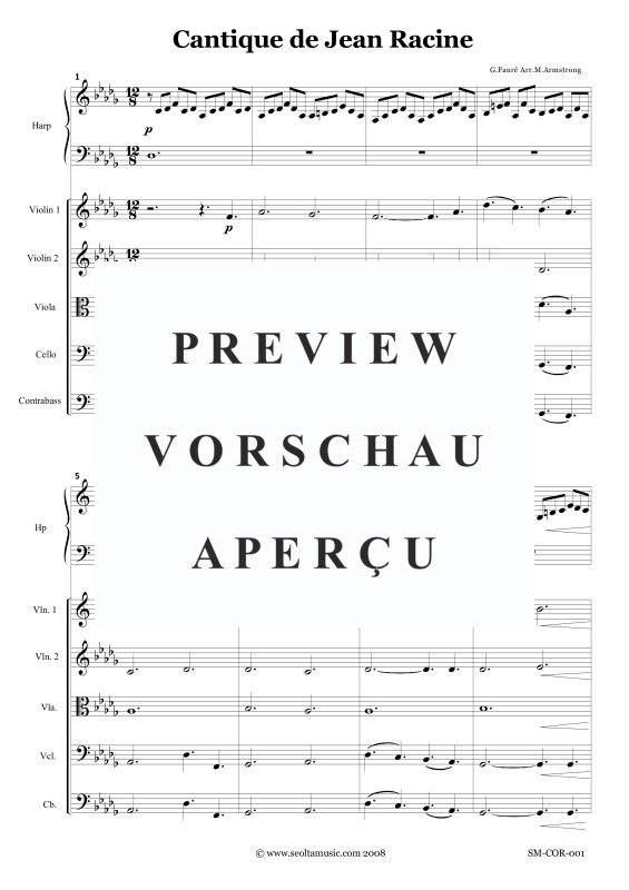 Product gallery: Page 4 of 11 Cantique de Jean Racine, , Mixed Choir, Harp and Strings