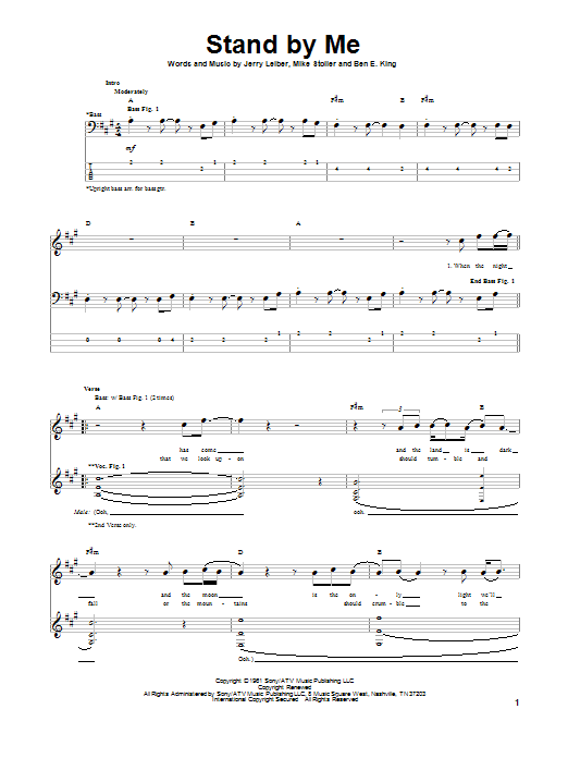 Produktgalerie: Seite 1 von 1 Stand By Me, Ben E. King, E-Bass