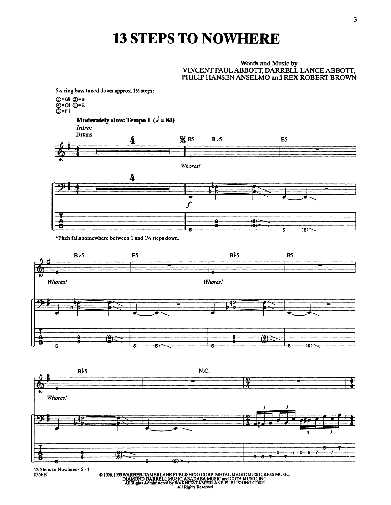 Produktgalerie: Seite 1 von 1 13 Steps To Nowhere, Pantera, E-Bass