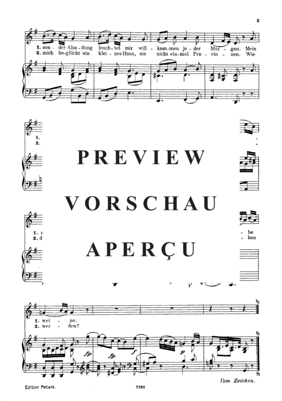 Product gallery: Page 3 of 3 Die Zufriedenheit K.473, , Low Voice and Piano