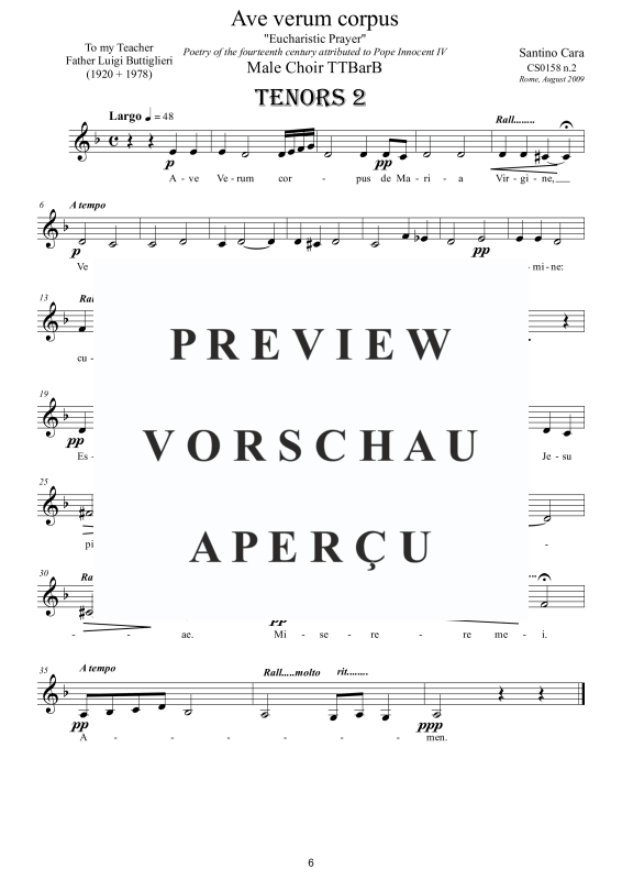 Produktgalerie: Seite 7 von 9 Ave verum corpus, , Männerchor