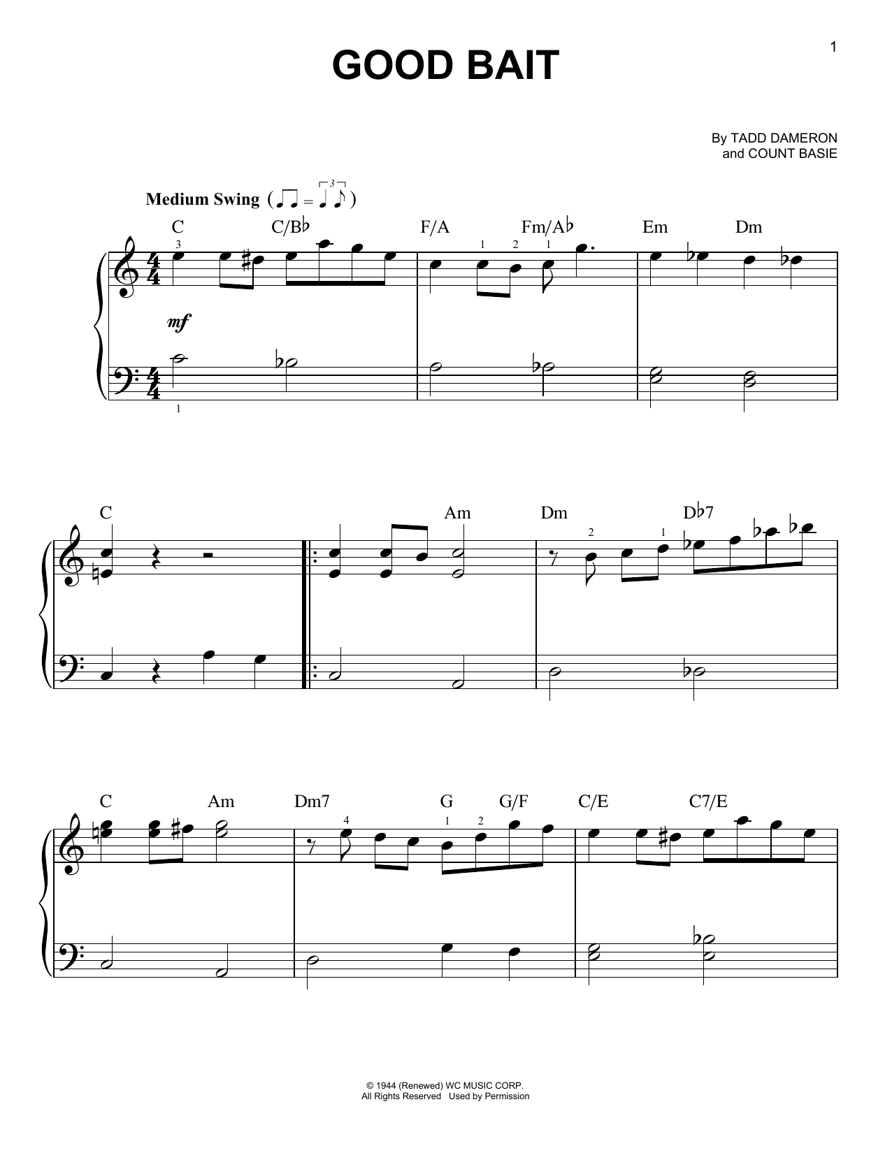 Produktgalerie: Seite 1 von 1 Good Bait, Count Basie, Klavier