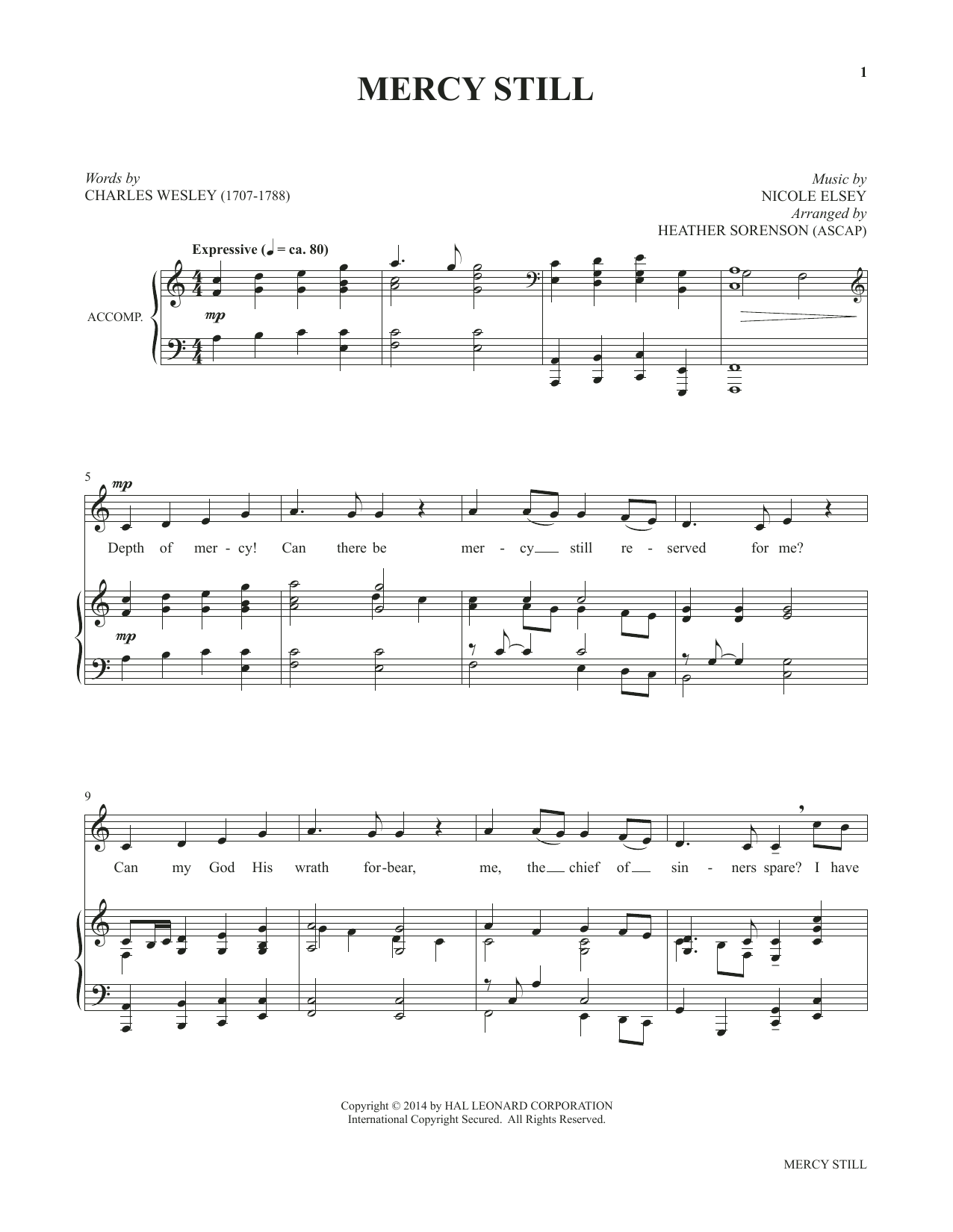 Produktbild zu: Mercy Still (from My Alleluia: Vocal Solos for Worship)