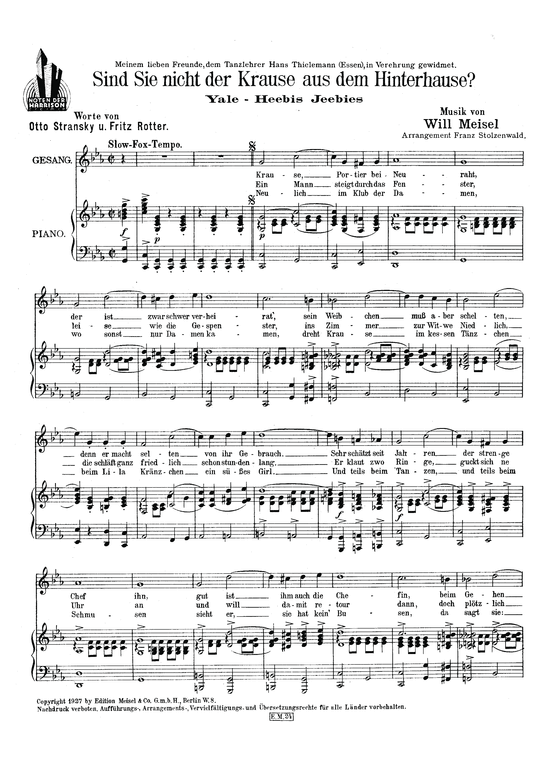 Produktbild zu: Sind Sie nicht der Krause aus dem Hinterhause?Slowfox