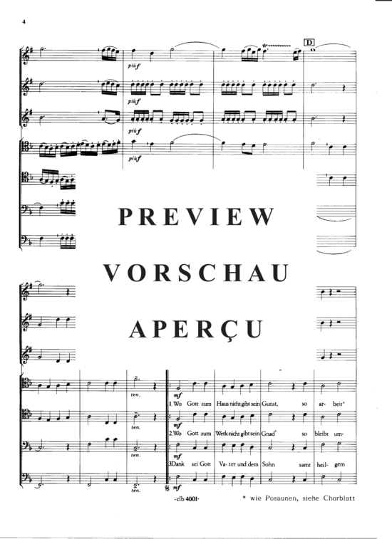 Product gallery: Page 5 of 10 Wo Gott zum Haus nicht gibt sein Gunst , , (male choir + brass ensemble)