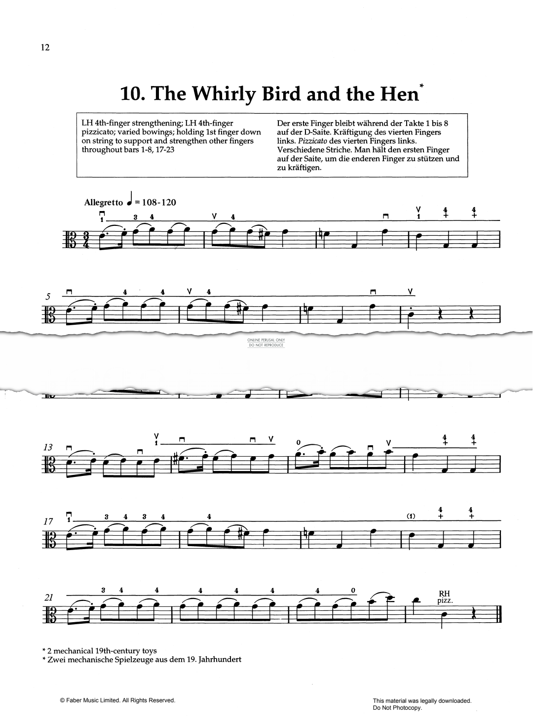 gallery: The Whirly Bird And The Hen, Mary Cohen, Viola