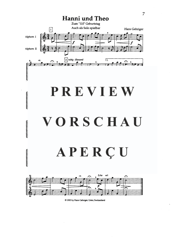 Produktgalerie: Seite 10 von 11 Alphornmelodien II, , Alphorn Solo, Duett, Trio