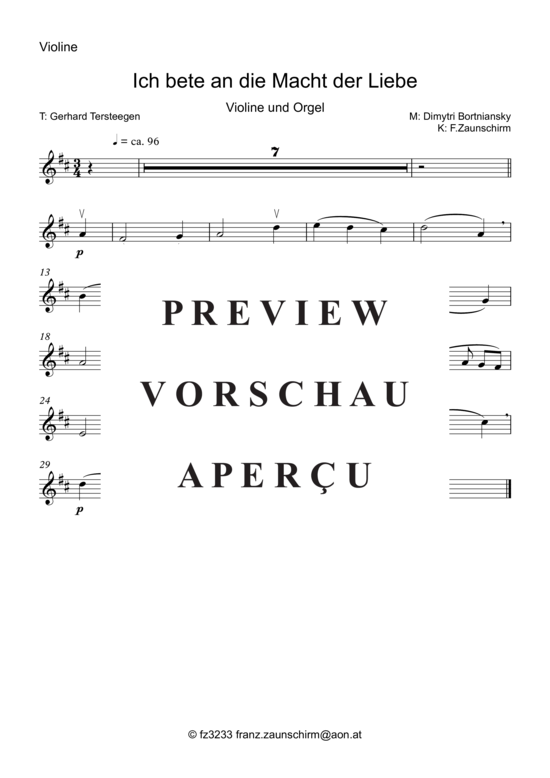 Product picture to: Ich bete an die Macht der Liebe Bortniansky/Zaunschirm