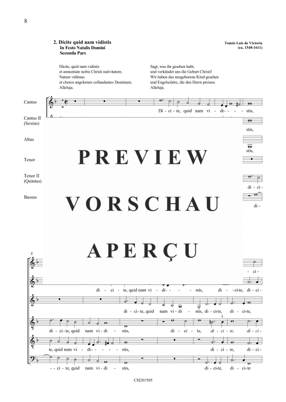 Product gallery: Page 6 of 9 Quem vidistis pastores / Dicite quid nam vidistis, , Mixed choir 5 voices