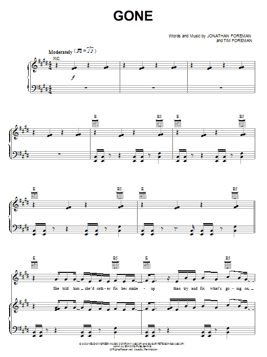 Produktgalerie: Seite 1 von 1 Gone, Switchfoot, Gesang, Gitarre, Klavier