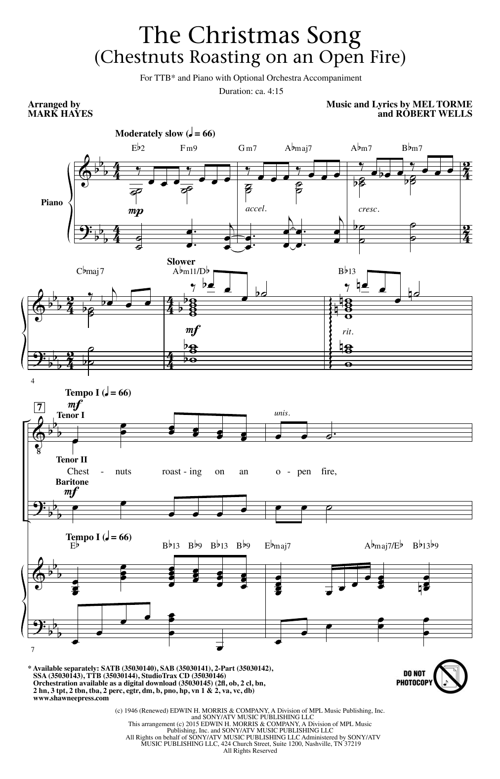 Produktbild zu: The Christmas Song (Chestnuts Roasting On An Open Fire)