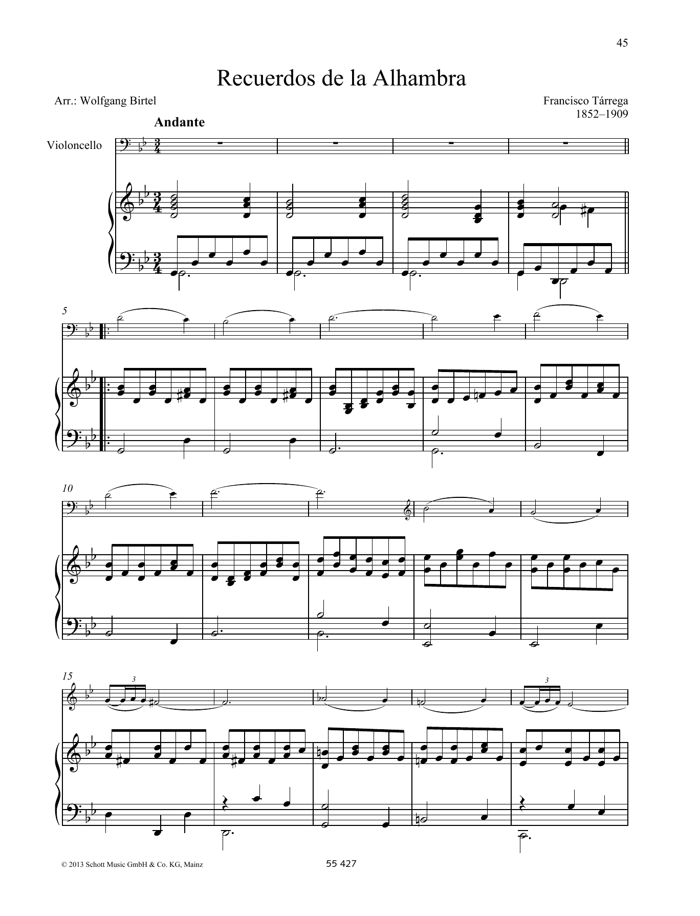 Produktbild zu: Recuerdos de la Alhambra