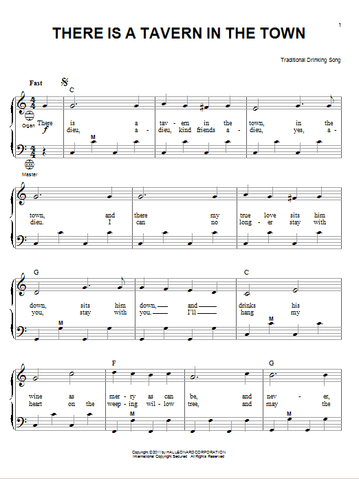 Product gallery: Page 1 of 1 There Is A Tavern In The Town, Traditional Drinking Song